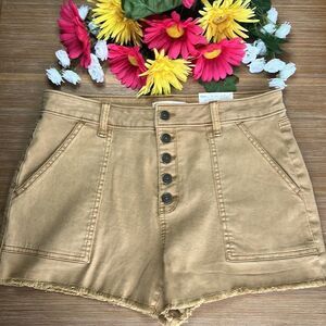 SO JUNIORS High Rise Tan Utility Short Size 11/30W